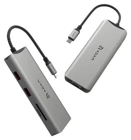 Adam Elements Casa Hub A09 šedá / USB-C hub / 9v1