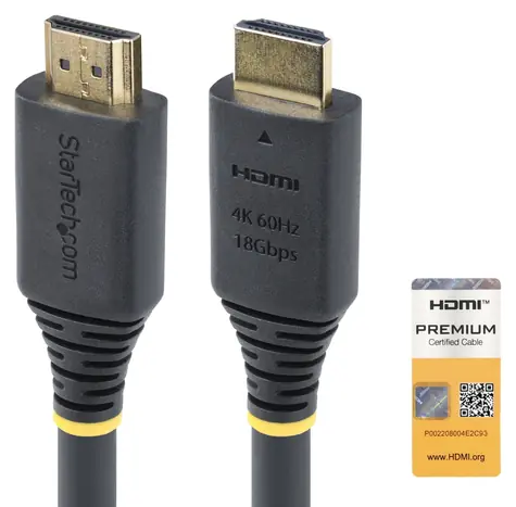 StarTech 10 m černá / Aktivní HDMI kabel / 4K 60Hz / HDR10 / 12 bit / HDMI Typ A - HDMI Typ A