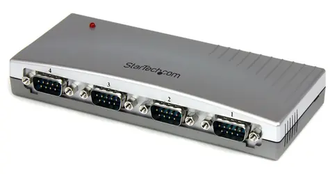 StarTech USB adaptér na 4x sériový port stříbrná / RS-232 / FTDI chipset / Plast