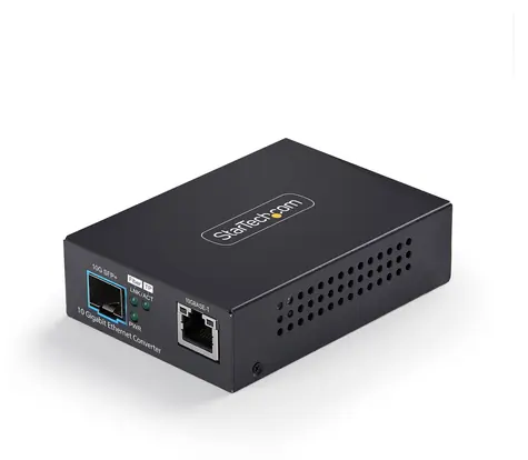 StarTech 10GbE to SFP+ Mediakonvertor / Mediakonvertor / 10 Gbps / RJ45 / černá