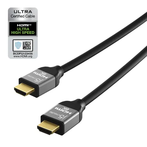 J5Create Ultra High Speed 8K UHD / HDMI kabel / 2 m / Ethernet / 120 Hz