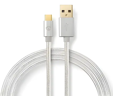 Nedis USB-A - USB-C / Kabel USB / USB 2.0 / 480 Mbps / 15 W / 2 m / nylon