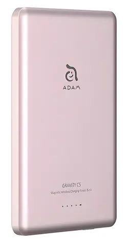 Adam Elements Gravity C5 růžová / Powerbanka / Magnetické bezdrátové nabíjení / 5000 mAh