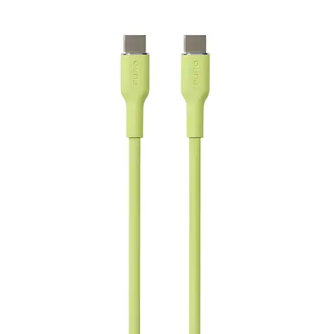 Puro Soft Silicone Cable světle zelená / Datový kabel / USB-C - USB-C / 1,5 m