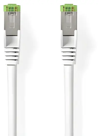 Nedis CAT8.1 S/FTP bílá / Síťový kabel / RJ45 - RJ45 / 1 m / LSZH