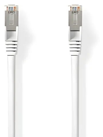 Nedis bílá / Síťový kabel RJ45 / Cat 8.1 / S/FTP / 5 m / LSZH / stíněný