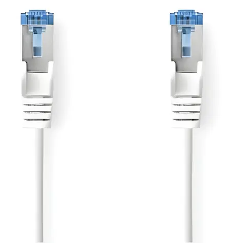 Nedis SFTP CAT6a bílá / Patch kabel / RJ45-RJ45 / 1 m / Snagless / LSZH
