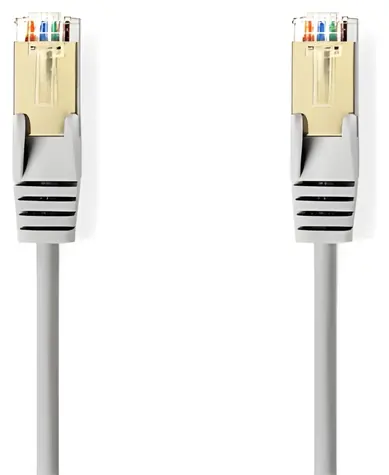 Nedis SF/UTP CAT5e 5 m šedá / Patch kabel / RJ45-RJ45 / kulatý, PVC plášť