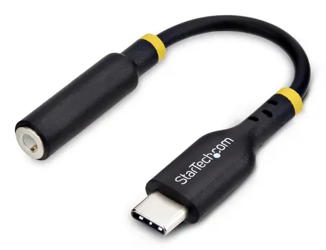 StarTech Adaptér USB-C na 3.5mm jack černá / Adaptér / TRRS / 12,7 cm
