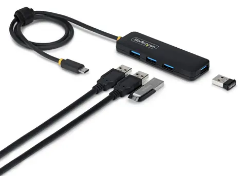 StarTech černá / USB-C hub / 4x USB-A / USB 3.2 Gen 1 / 5 Gb/s