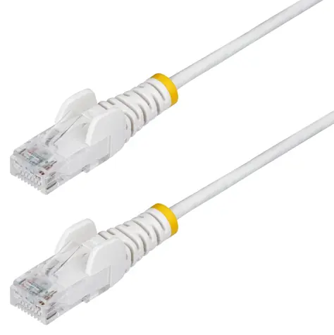 StarTech CAT6 Slim bílý / Síťový kabel / U/UTP / 1 m / RJ-45 / PoE
