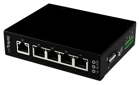 StarTech Průmyslový switch 5-port Gigabit / Switch / Neřízený / 5x RJ45 Gigabit / -40 až 75 °C / kovové tělo