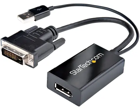 StarTech černá / Adaptér DVI na DisplayPort / 1920x1200 / 60Hz