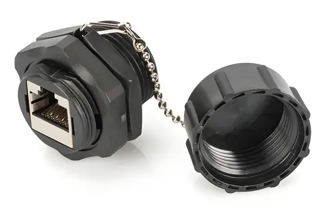 Digitus INDUSTRIAL / Spojka Cat6 STP / 2x RJ45 / PoE/PoE+/4PPoE / IP67