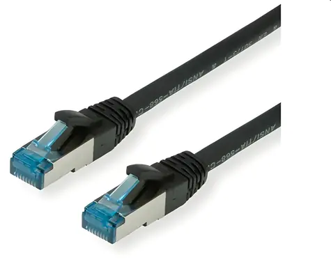 Digitus Patch kabel Cat6A / Síťový kabel / S/FTP (PiMF) / LSOH / 0,15m / černá