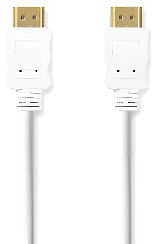 Nedis HDMI kabel s Ethernetem 2 m bílá / Kabel HDMI / 4K 60 Hz / ARC / 18 Gbps