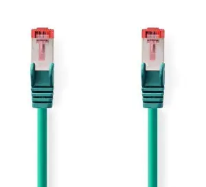 Nedis CAT6 S/FTP 7,5 m zelená / Síťový kabel / RJ45 konektory / kulatý / LSZH
