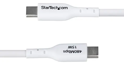 StarTech USB-A na USB-C bílá / Kabel / USB 2.0 / rychlonabíjení / 3 m