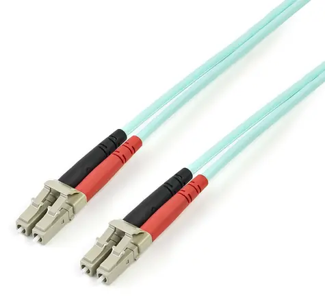 StarTech OM4 LC/LC 3 m tyrkysová / Optický patch kabel / multimode 50/125 / 100 Gb/s