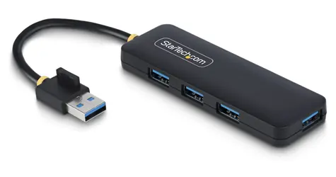 StarTech černá / USB-A hub / 4 porty / 5 Gbps / napájený