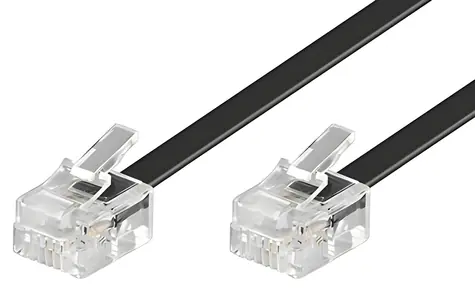 Goobay černá / Telefonní kabel / RJ11 6/4 / 6 m