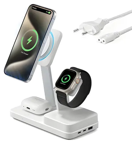 ESR bílá / Nabíjecí stanice 6v1 / MagSafe / CryoBoost chlazení / 100W