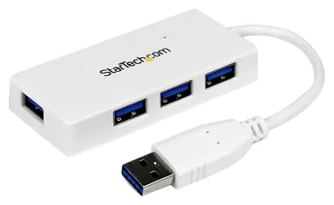 StarTech USB hub 4 porty bílá / 4x USB-A / 5 Gb/s