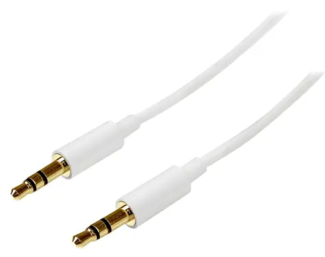 StarTech Slim Audio Jack 3.5mm bílý / Kabel / Jack 3.5mm - Jack 3.5mm / 2 m