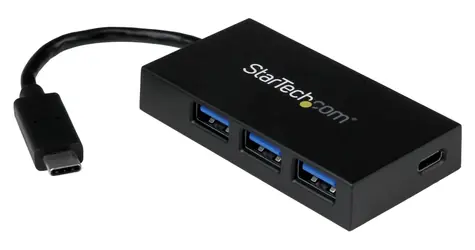 StarTech USB-C Hub černá / USB hub / 4 porty / 3x USB-A / 1x USB-C / 5 Gb/s