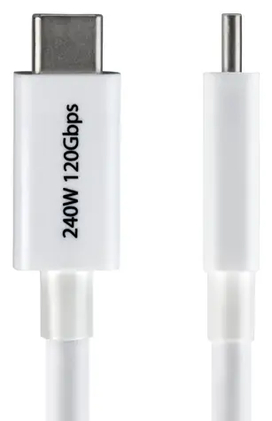 StarTech Thunderbolt 5 bílá / Kabel / 0,5 m / 80/120 Gb/s / 240 W / 8K 60Hz