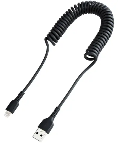 StarTech USB-A - Lightning černá / Kabel / kroucený / 1 m