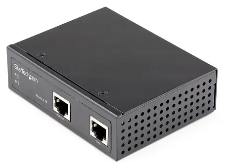 StarTech Industrial Gigabit PoE injektor 30W / PoE injektor / 802.3af/at / -40 až 75 °C / černá