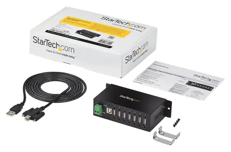 StarTech 7 Port Rugged černá / USB hub / USB 2.0 / kovové provedení