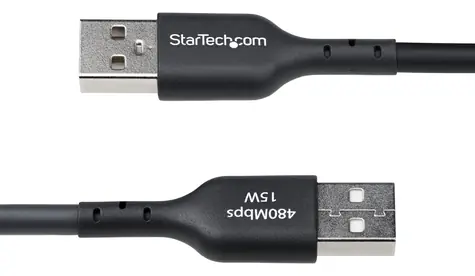 StarTech kabel USB-A na USB-C černá / USB 2.0 / 4 m / rychlé nabíjení