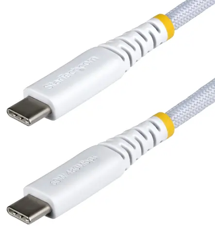 StarTech USB-C kabel bílá / Nabíjecí kabel / USB-C - USB-C / USB 2.0 / Rugged / 60W PD / 2 m