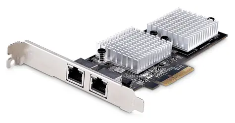 StarTech 10G PCIe síťová karta / Síťová karta / 10GBASE-T / NBASE-T / 2x RJ-45 / PCI Express