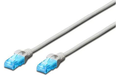 Digitus šedý / Patch kabel / UTP / CAT 5e / 1,5 m