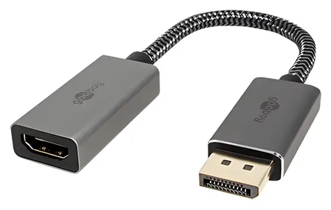 Goobay Plus DisplayPort - HDMI / Redukce / 8K, 60 Hz / 10 cm