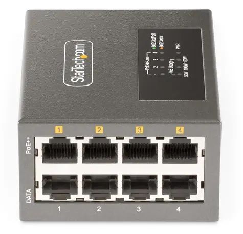 StarTech AS445C-POE-INJECTOR / PoE injektor / 4-portový / IEEE 802.3af/at/bt / 95W