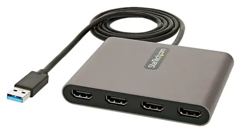 StarTech USB 3.0 na 4 HDMI adaptér / Grafický adaptér / Full HD / hliníkový