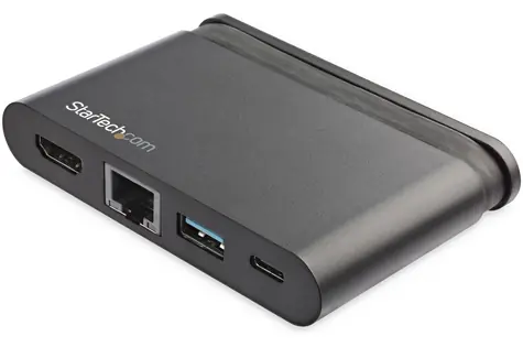 StarTech adaptér USB-C na HDMI, USB-A a LAN černá / Adaptér / 4K 60Hz / 2x USB-A / RJ-45 Ethernet
