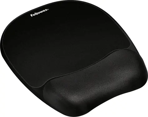 Fellowes pěnová černá / Podložka pod myš a zápěstí / Paměťová pěna / 230 × 220 × 20 mm
