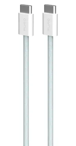Puro Fabrik FABK4 světle modrá / Datový kabel USB-C na USB-C / 60 W / 1,5 m