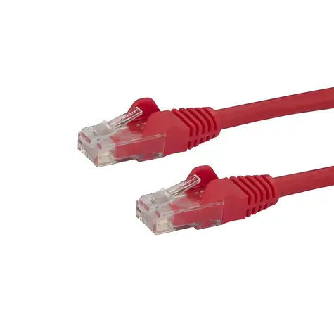 StarTech patch kabel Cat6 červená / Síťový kabel / UTP / RJ-45 / PoE / 10 m