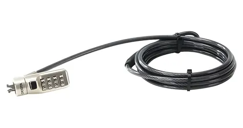DICOTA N-Lock kombinační / Bezpečnostní kabelový zámek / slot 2,5 x 6 mm / nastavitelný kód
