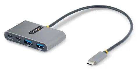 StarTech šedá / Hub / 4 porty / 2x USB-A 5 Gbps / 2x USB-C / PD nabíjení