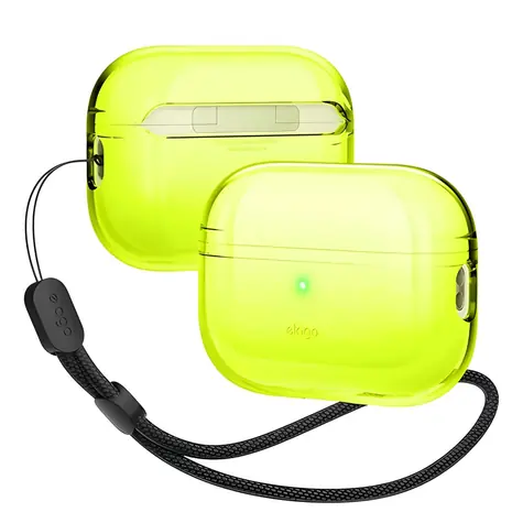 Elago AirPods Pro 2 TPU Case neonově žlutá / Pouzdro pro sluchátka / nylonové poutko