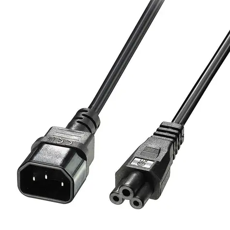 Lindy C14 - C5 černá / Napájecí kabel / IEC320 - trojlístek / 2 m