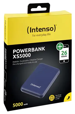 Intenso XS5000 tmavě modrá / Powerbanka / 5000 mAh / USB-C / USB-A