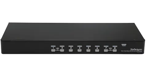 StarTech KVM switch 8 portů USB / KVM switch / 1U rack / 1920 x 1440 px / černá